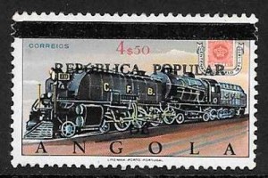 sellos trenes Angola 1980