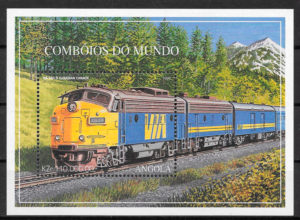 filatelia trenes Angola 1997