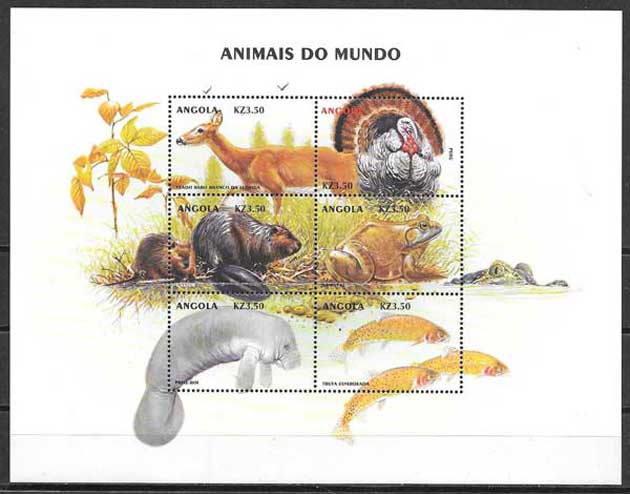 Filatelia fauna Angola 2000