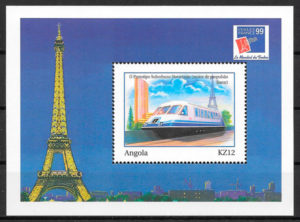 sellos trenes Angola 2000