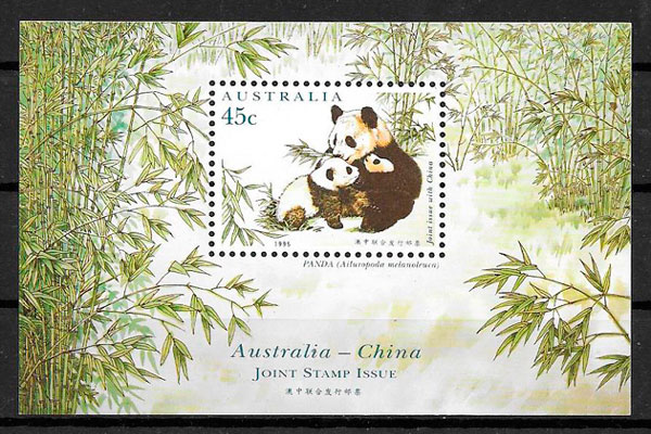 filatelia colección fauna Australia 1995