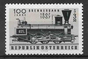 colección sellos trenes Austria 1967