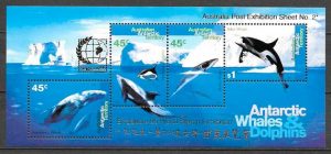 filatelia colección fauna Australia Territorio Antártico 1995