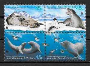 colección sellos fauna wwf Australia Territorio Antártico 2001