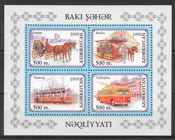 sellos trenes Azerbaiyan 2000