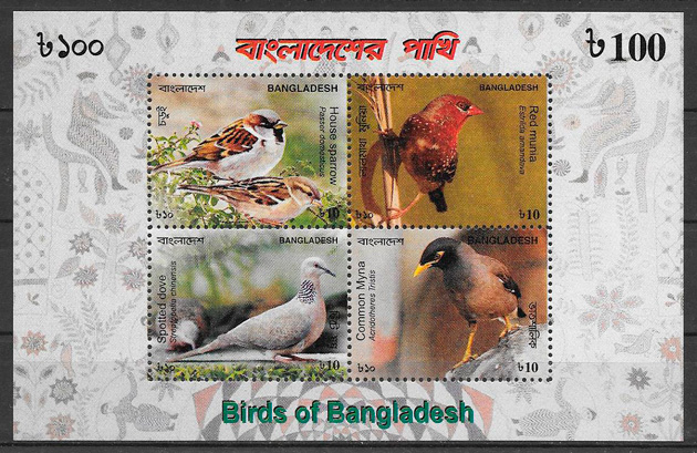sellos fauna Bangladesh 2010