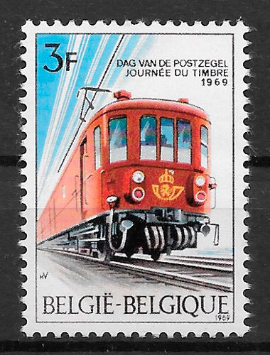filatelia trenes Belgica 1969