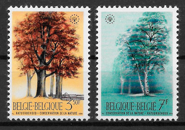 coleccion sellos flora Belgica 1970