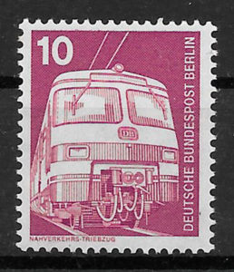 filatelia colección trenes Alemania Berlin 1975