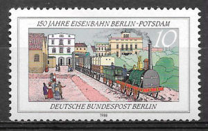 colección selos trenes Berlin 1988