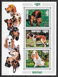 sellos gatos y perros Bhutan 1972
