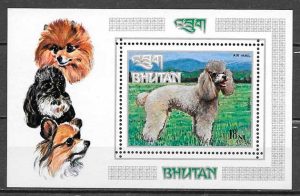 sellos gatos y perros Bhutan 1973