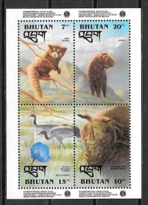 sellos fauna Bhutan 1993