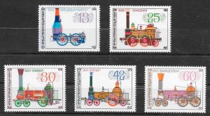 sellos trenes Bulgaria 1984