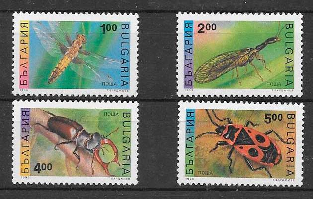 colección sellos fauna Bulgaria 1992