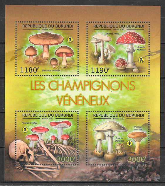 sellos setas hongos Burundi 2012