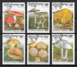 filatelia setas Camboya 2000