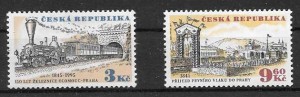 Sellos Chequia 1995 trenes