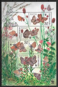 filatelia colección fauna wwf Chequia