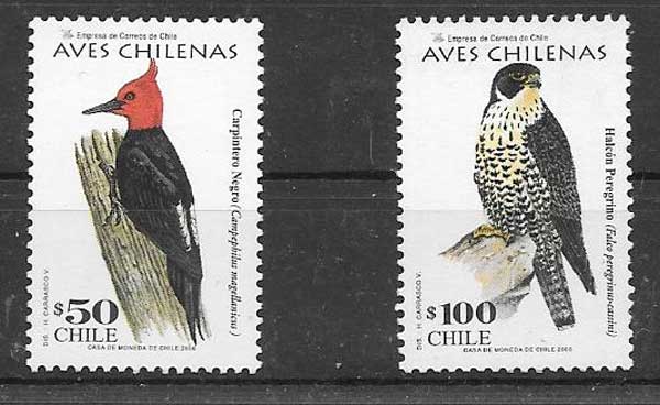 sellos filatelia fauna Chile 2000