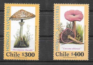Filatelia setas Chile 2001