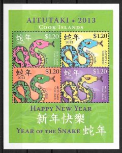 sellos año lunar Aitutaki- Cooks Island