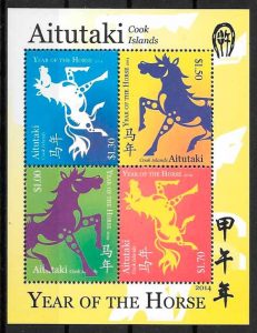 sellos año lunar Aitutaki Cooks Island
