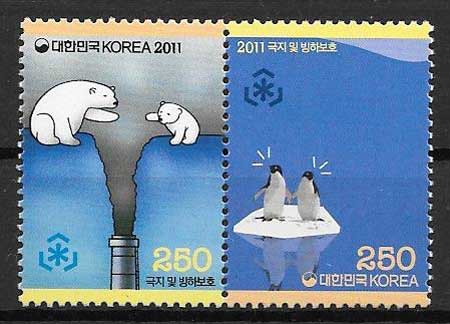 sellos fauna Corea del Sur 2011