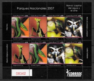 sellos fauna Costa Rica 2007