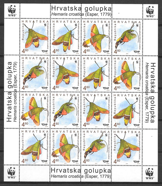 colección sellos wwf Croacia 2012