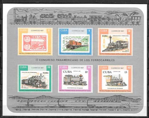  Sellos Filatelia Cuba-1987-01