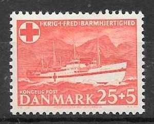sellos cruz roja Dinamarca 1951
