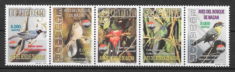 sellos fauna Ecuador 2000