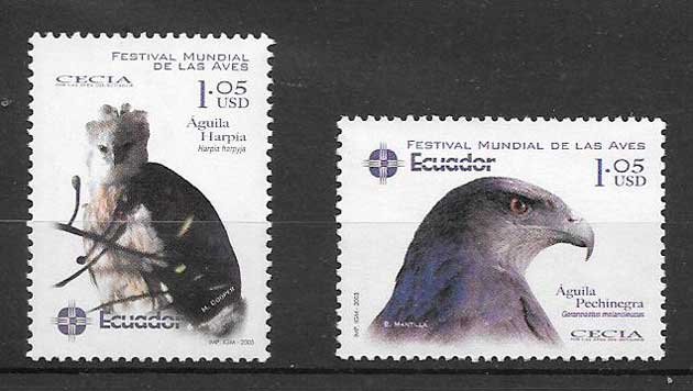 filatelia fauna Ecuador 2003