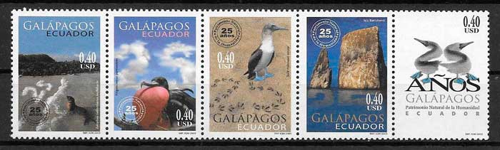 colección sellos fauna Ecuador 2003