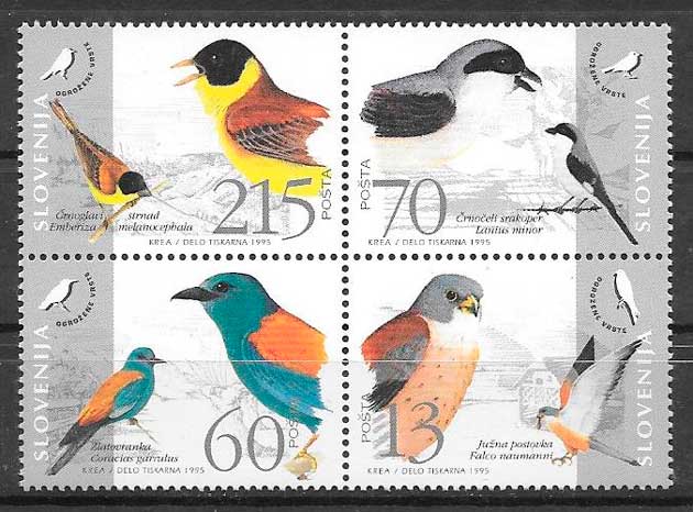 colección sellos fauna Eslovenia 1995