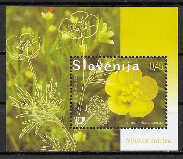sellos flora Eslovenia 2009