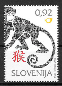 filatelia año lunar Eslovenia 2016