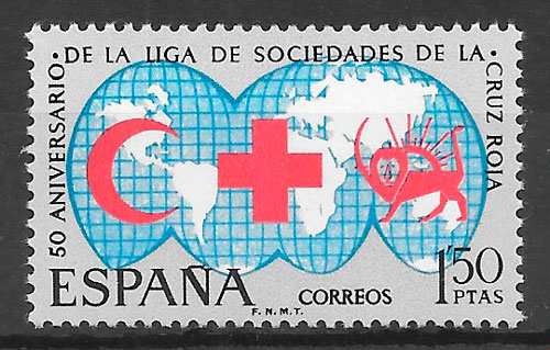 filatelia cruz roja Espana 1969
