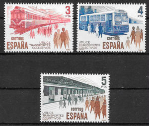 sellos trenes Espana 1980