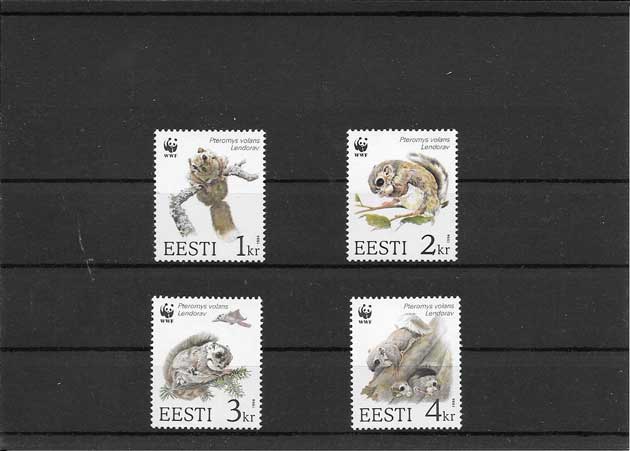 Sellos Filatelia serie de fauna protegida