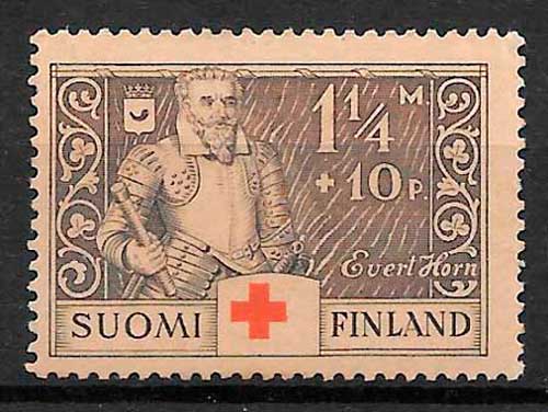 sellos cruz roja Finlandia 1934
