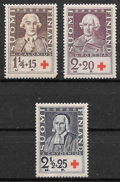 sellos cruz roja Finlandia 1935