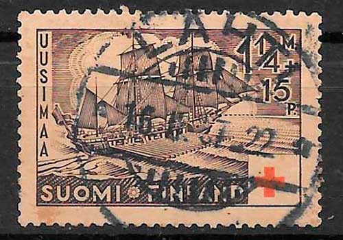 sellos cruz roja Finlandia 1934