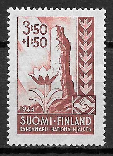 filatelia coleccion flora Finlandia 1944