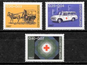 filatelia cruz roja Finlandia 1967