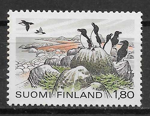 filatelia parques naturales Finlandia 1983