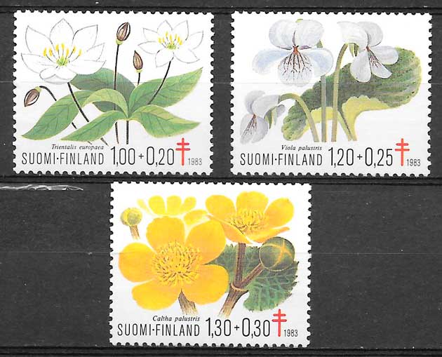 sellos flora Finlandia 1983