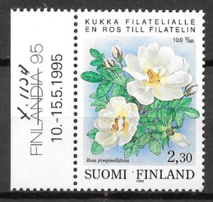 sellos rosas Finlandia 1993