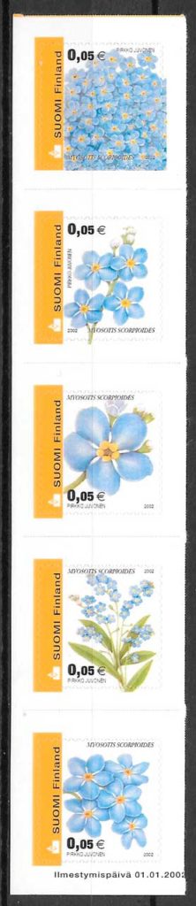 filatelia flora Finlandia 2002